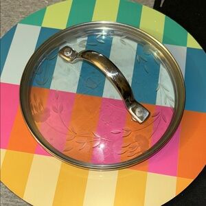 Princess House glass etched lid in 6” sz